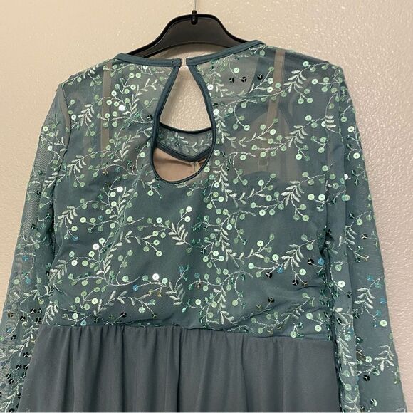 Weissman Dance Costume sage green sequin appliqué Saint Honesty 13413 XXLC - Picture 4 of 12